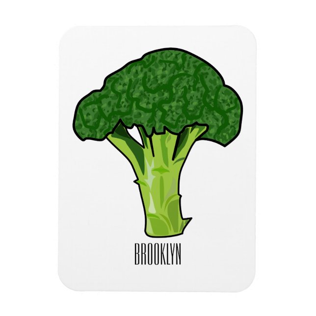 Imán Ilustracion personalizado de Broccoli (Vertical)