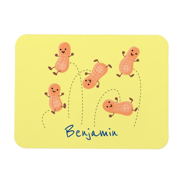 Imán Ilustracion personalizado de cacahuetes de puenteo (Horizontal)