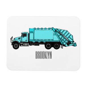 Imán Ilustracion personalizado de camión de basura
