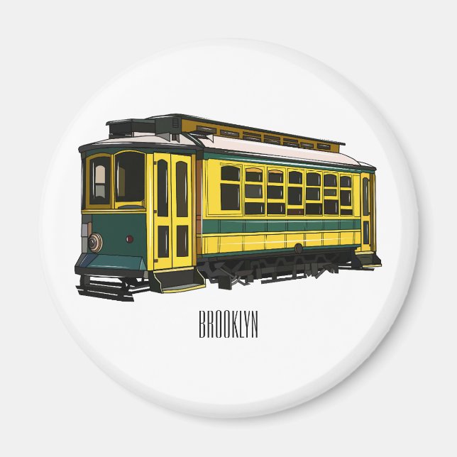 Imán Ilustracion personalizado de carrito de Mata (Frente)