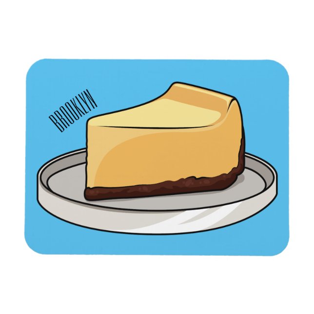 Imán Ilustracion personalizado de Cheesecake (Horizontal)