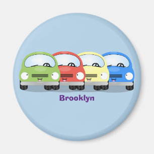 Imán Ilustracion personalizado de coches Cute kawaii