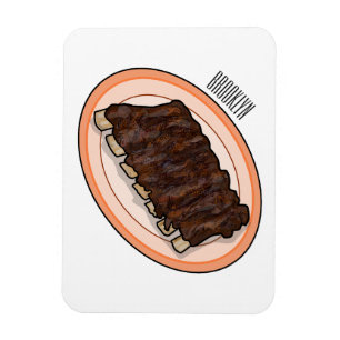 Imán Ilustracion personalizado de costillas cortas