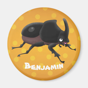 Imán Ilustracion personalizado de escarabajo rinoceront