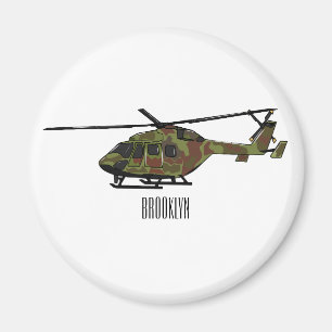 Imán Ilustracion personalizado de helicópteros del ejér