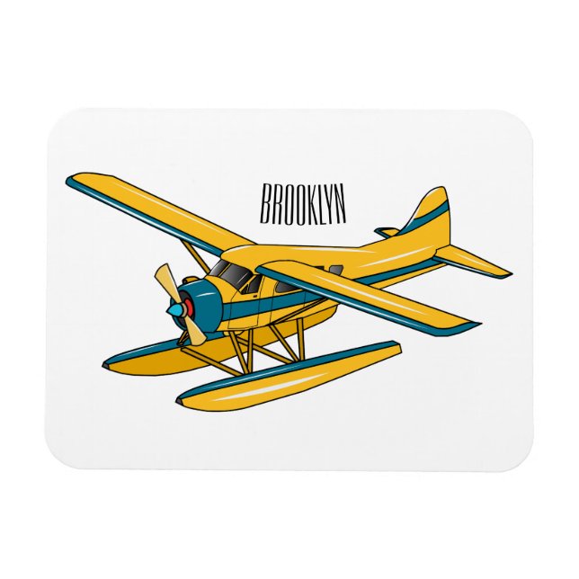 Imán Ilustracion personalizado de hidroavión (Horizontal)