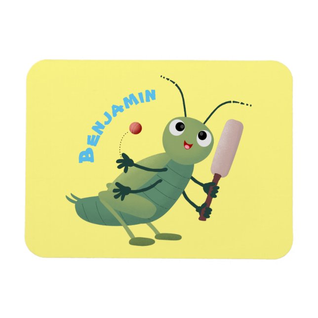 Imán Ilustracion personalizado de insectos de cricket v (Horizontal)
