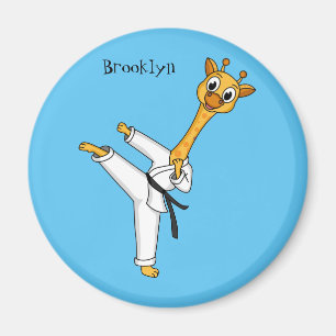 Imán Ilustracion personalizado de Kung Fu giraffe