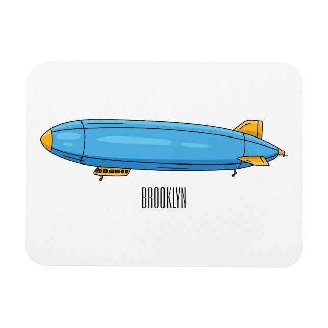 Imán Ilustracion personalizado de la aeronave (Horizontal)