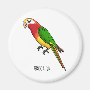 Imán Ilustracion personalizado de loro feliz