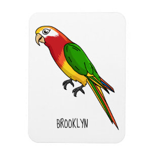 Imán Ilustracion personalizado de loro feliz