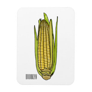 Imán Ilustracion personalizado de maíz
