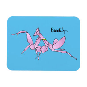 Imán Ilustracion personalizado de mantis orquídea