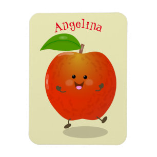 Imán Ilustracion personalizado de manzana bailando a la