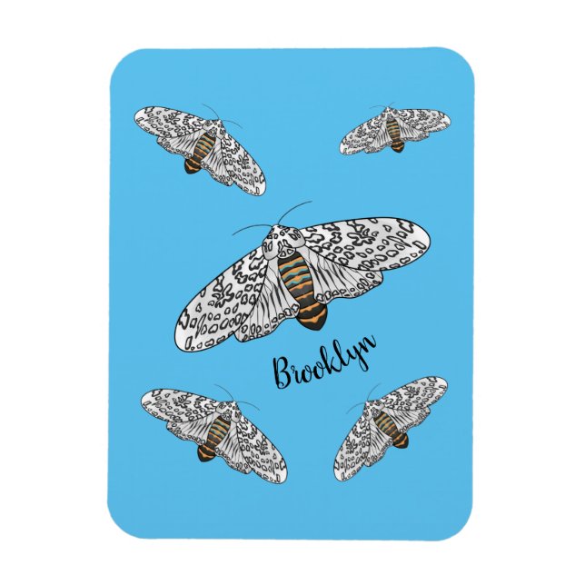 Imán Ilustracion personalizado de mariposa leopardo gig (Vertical)