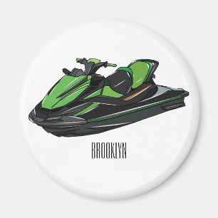 Imán Ilustracion personalizado de moto acuática