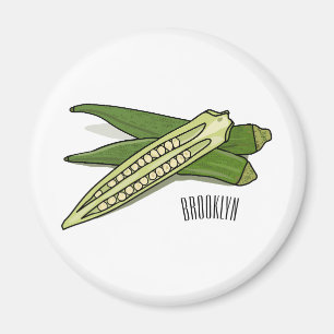 Imán Ilustracion personalizado de Okra