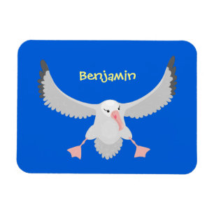 Imán Ilustracion personalizado de pájaro de albatross