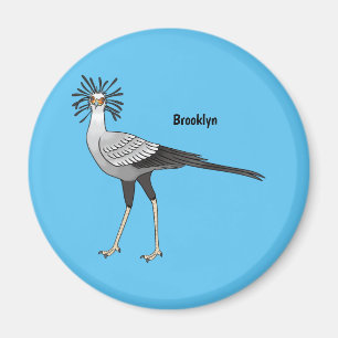 Imán Ilustracion personalizado de pájaro de Secretario