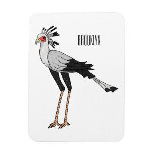 Imán Ilustracion personalizado de pájaro de Secretario