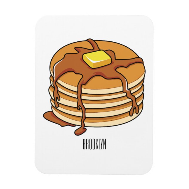 Imán Ilustracion personalizado de panqueques (Vertical)