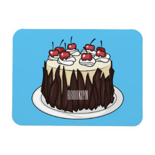 Imán Ilustracion personalizado de pasteles de la Selva 