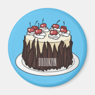 Imán Ilustracion personalizado de pasteles de la Selva