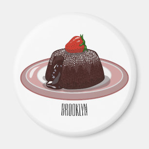 Imán Ilustracion personalizado de pastelitos de lava de