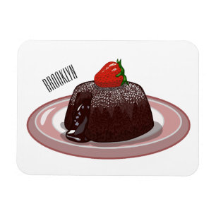 Imán Ilustracion personalizado de pastelitos de lava de