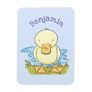 Imán Ilustracion personalizado de pato amarillo