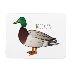 Imán Ilustracion personalizado de pato mallard