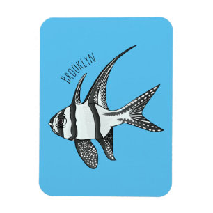 Imán Ilustracion personalizado de peces cardinales de B