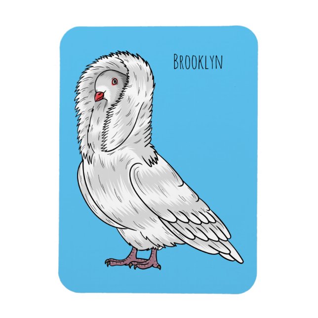 Imán Ilustracion personalizado de pichón de Jacobin (Vertical)