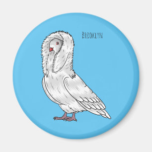 Imán Ilustracion personalizado de pichón de Jacobin