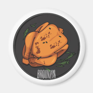Imán Ilustracion personalizado de pollo asado