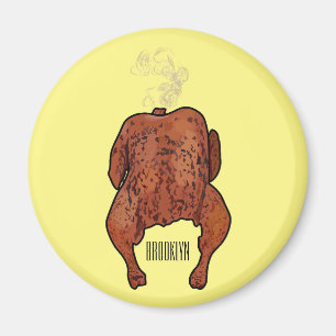 Imán Ilustracion personalizado de pollo asado