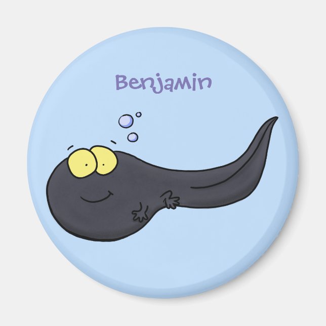 Imán Ilustracion personalizado de renacuajo divertido (Frente)