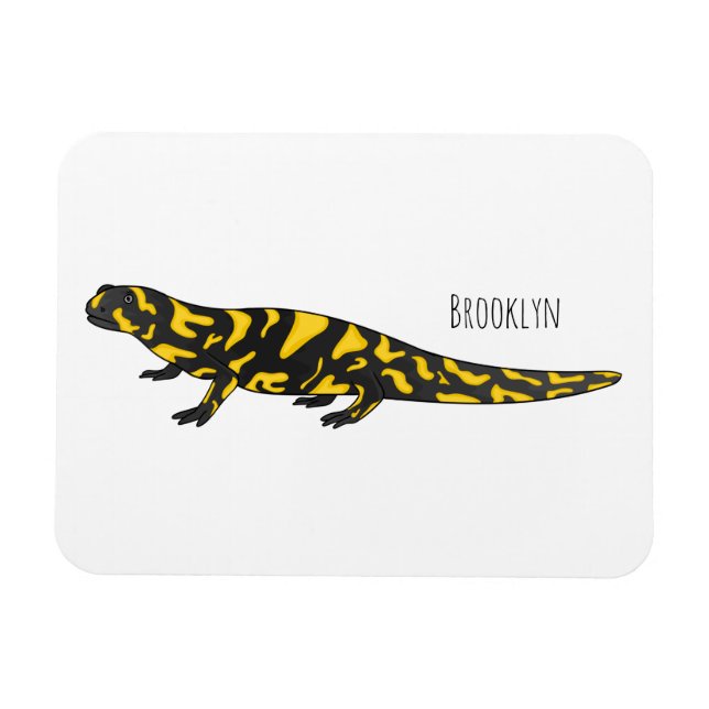 Imán Ilustracion personalizado de salamandra tigre (Horizontal)