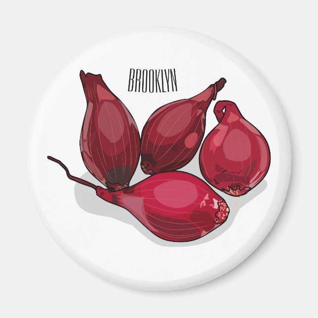 Imán Ilustracion personalizado de Shallot (Frente)