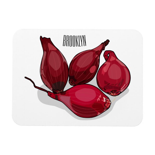 Imán Ilustracion personalizado de Shallot (Horizontal)