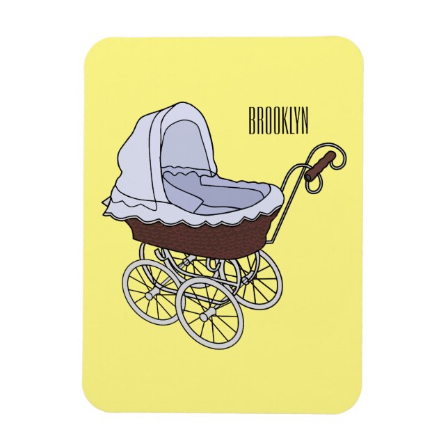 Imán Ilustracion personalizado de Stroller (Vertical)