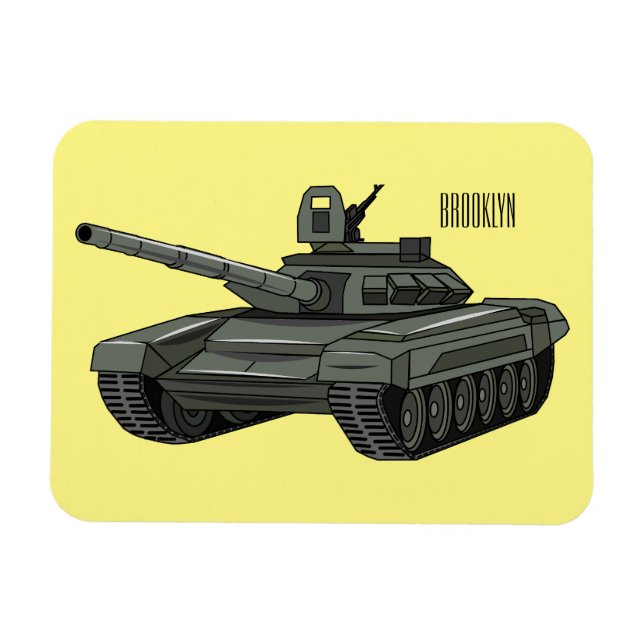 Imán Ilustracion personalizado de tanques (Horizontal)