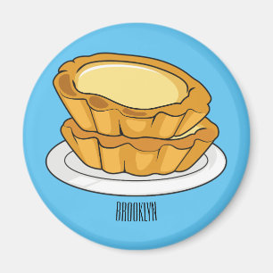 Imán Ilustracion personalizado de tarta de huevo