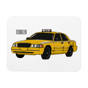 Imán Ilustracion personalizado de taxi