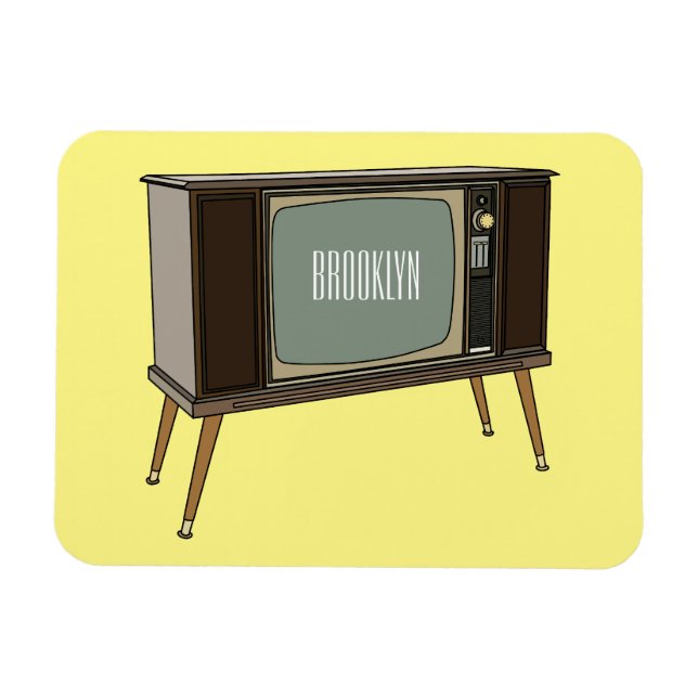 Imán Ilustracion personalizado de televisión (Horizontal)