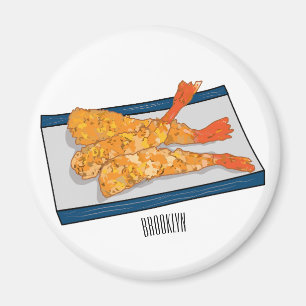 Imán Ilustracion personalizado de tempura gambas