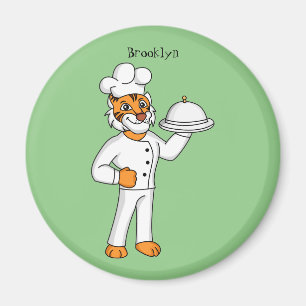 Imán Ilustracion personalizado de tigre gracioso