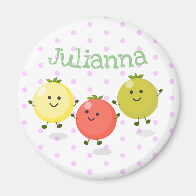 Imán Ilustracion personalizado de tomates de cerezo (Frente)