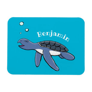 Imán Ilustracion personalizado de tortuga marina de beb