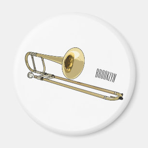 Imán Ilustracion personalizado de Trombone